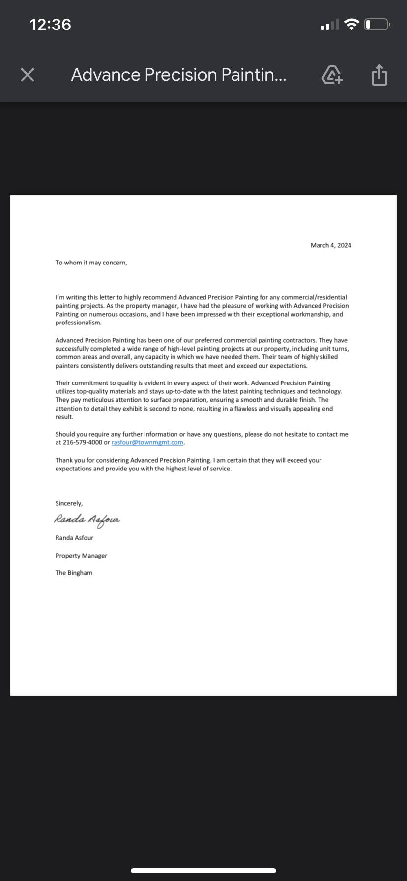 Recommendation Letter